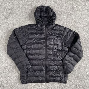 Eddie Bauer Cirruslite Hooded Down Puffer Jacket Mens EB650 Black Size Medium